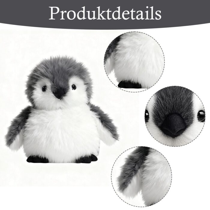 JcvPot Pinguin Kuscheltier, Weiches Stofftier Für Kinder Und Babys, Kuscheltier Pinguin Plüschtier üschtier – Bild 6