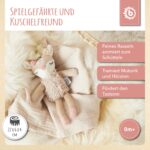 Bieco Kuscheltier Reh Ella mit Rassel | Baby Kuscheltier ab 0 Monate Stofftier Baby Plüschtie – Bild 7