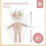 Bieco Kuscheltier Reh Ella mit Rassel | Baby Kuscheltier ab 0 Monate Stofftier Baby Plüschtie – Bild 5